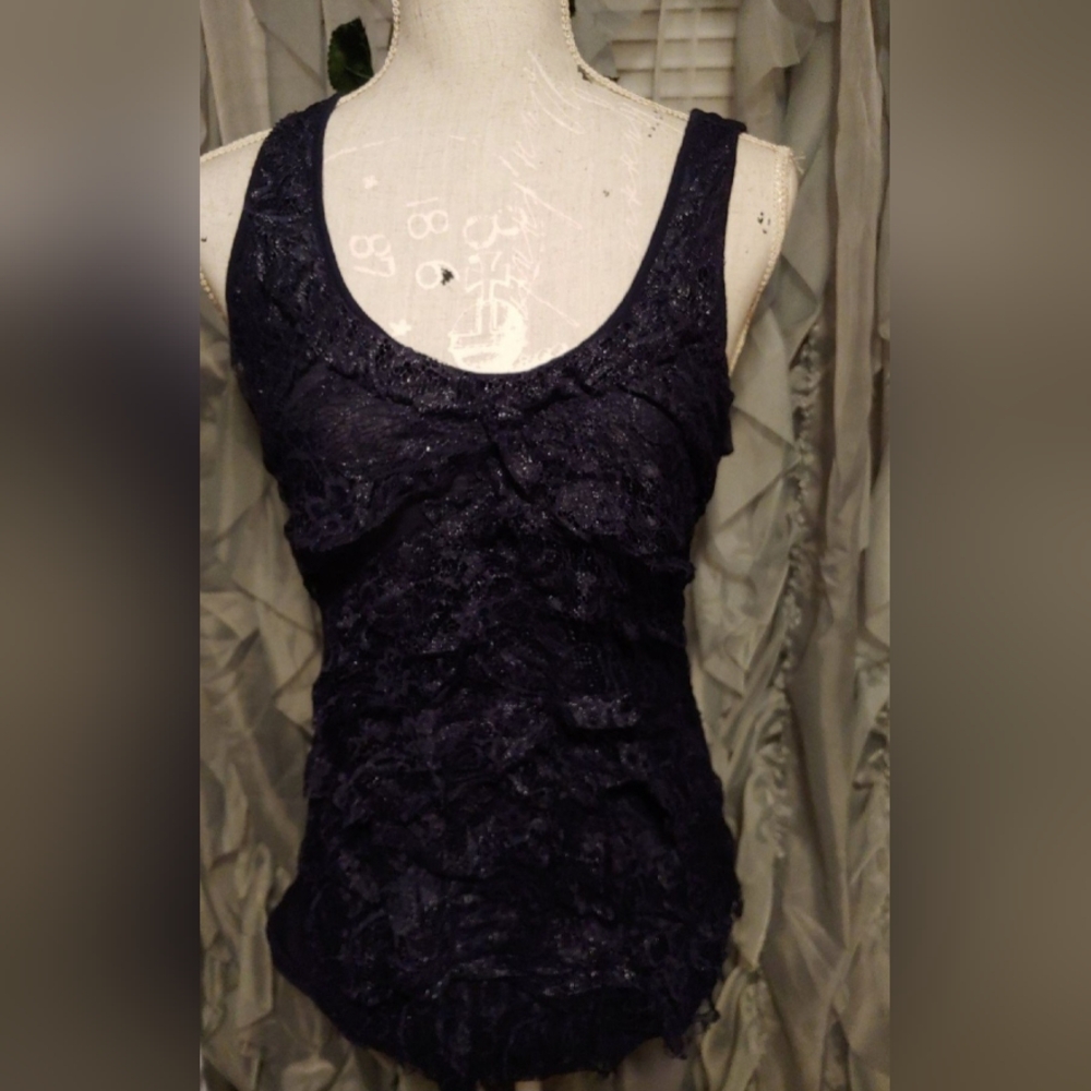 Express Ruffled Front Tank